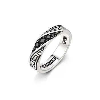 IDEAGEMER 925 Sterling Silver Rings Men's