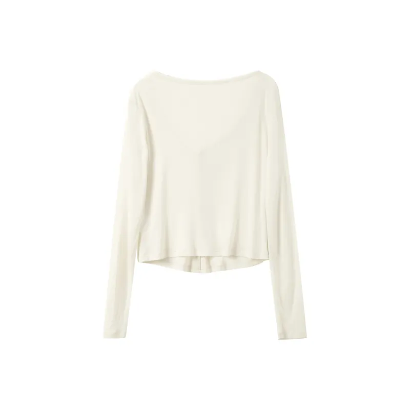 3COLOUR Cropped Coats Women's Ecru-1