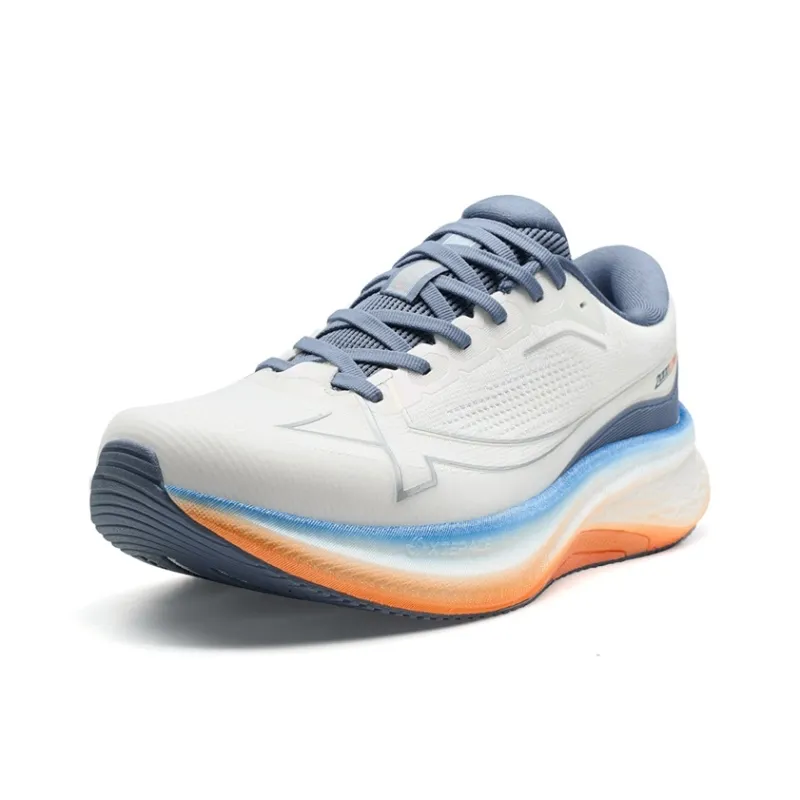 XTEP 2000km PLUS Running Shoes Men Low Top Sail White, Gray Blue-1