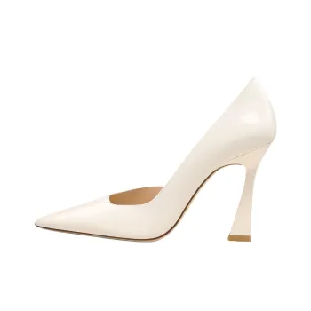 Stuart Weitzman/SW Vinnie D'Orsay Pump Irregular Heel High Heels 10cm Women's Cream