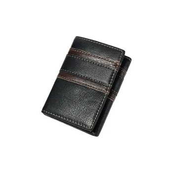 Yalu Top Grain Cow Leather With Polyester Wallet Men's Multicolor