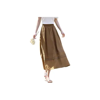 XWI Casual Long Skirts Women's Coffee