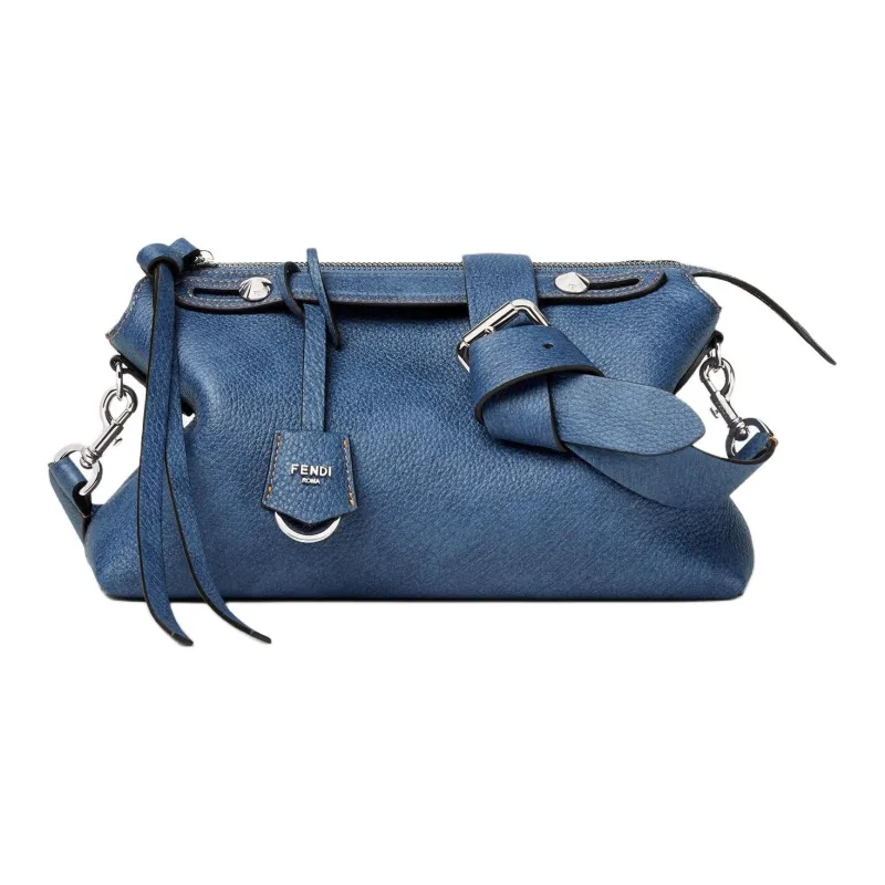 FENDI By The Way Series Calfskin Handbag Medium Size Women's Blue-1