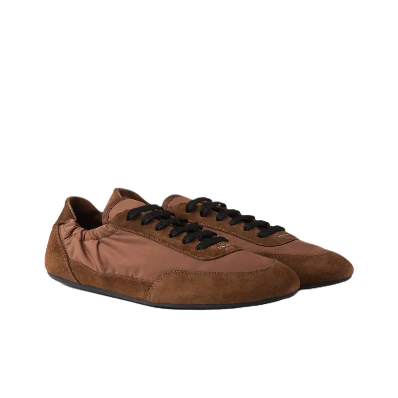 PRADA Re Nylon Collapse Low Top Casual Shoes Women's Padauk Color-2