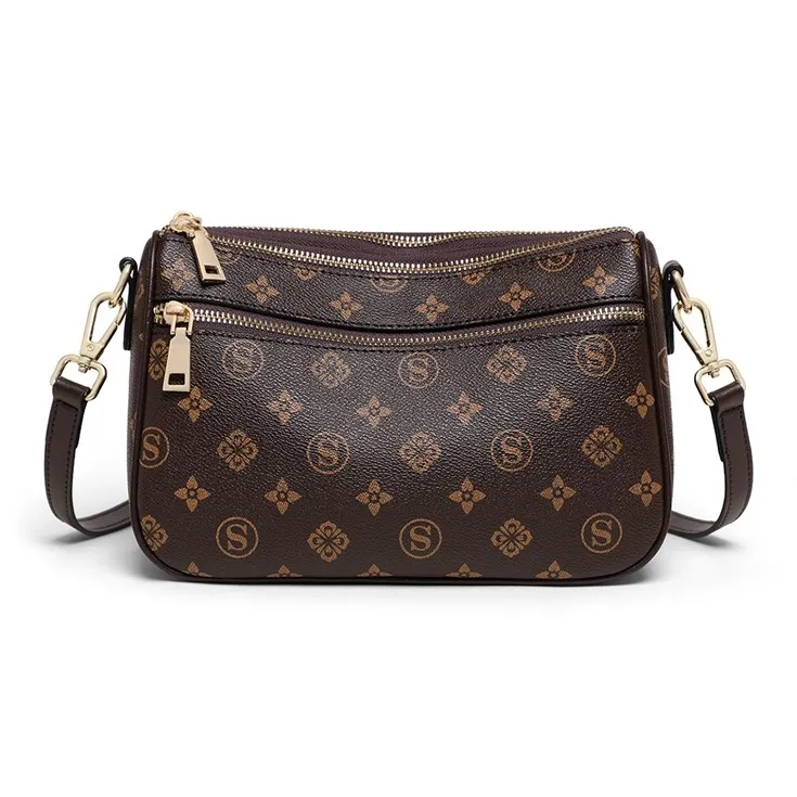 CNNCOO Synthetic Leather Crossbody Bag Women's Coffee-1