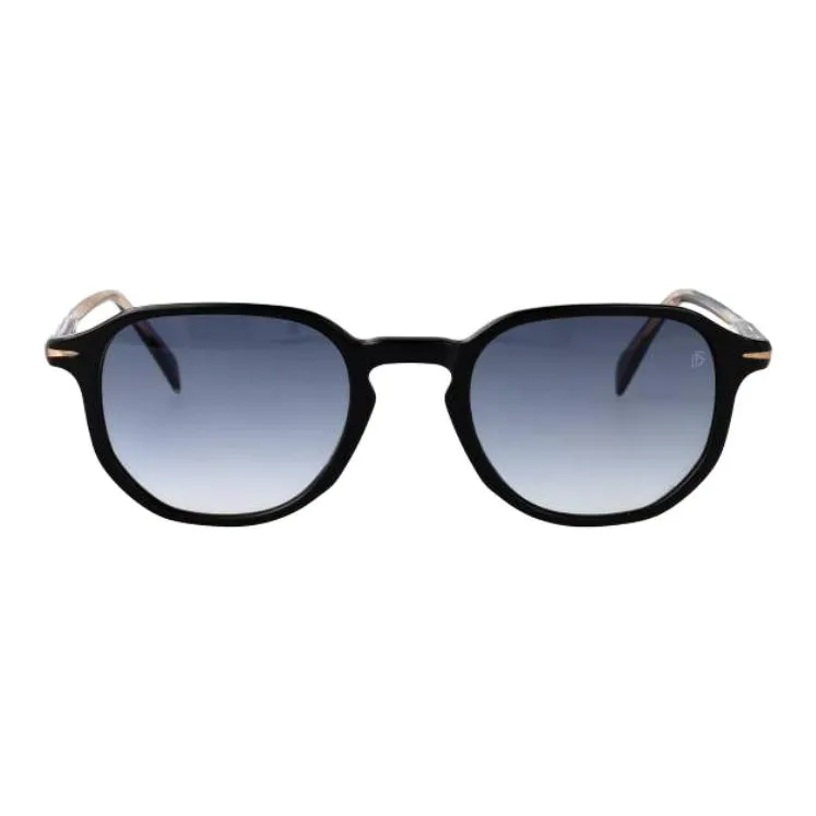 David Beckham Acetate Irregular Shape Sunglasses Men's Black-1