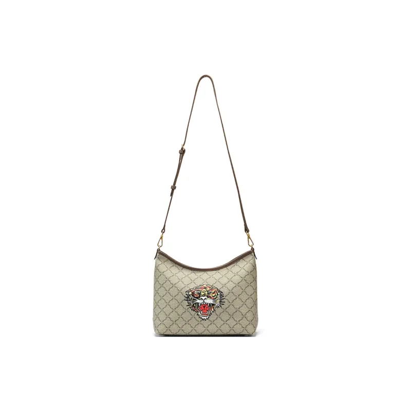 Ed Hardy PVC Shoulder Bag Regular Women's Khaki-4