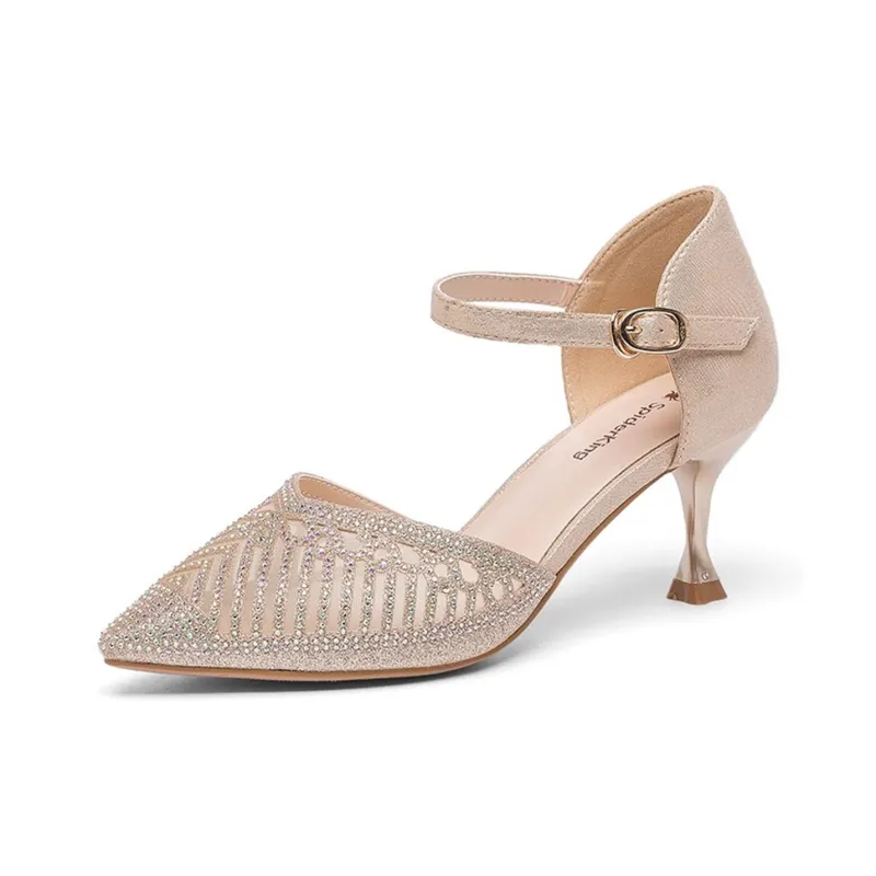 Spider King High Heels Women's Champagne-1