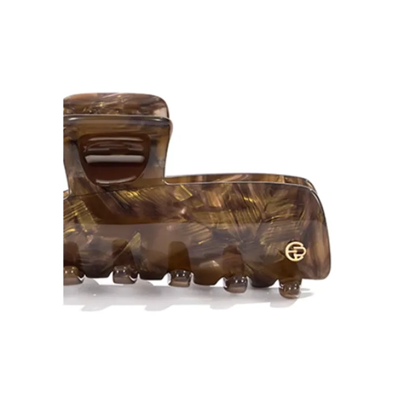 EVITA PERONI Acetate Plate Hair Clips Women's Shimmering Brown-1