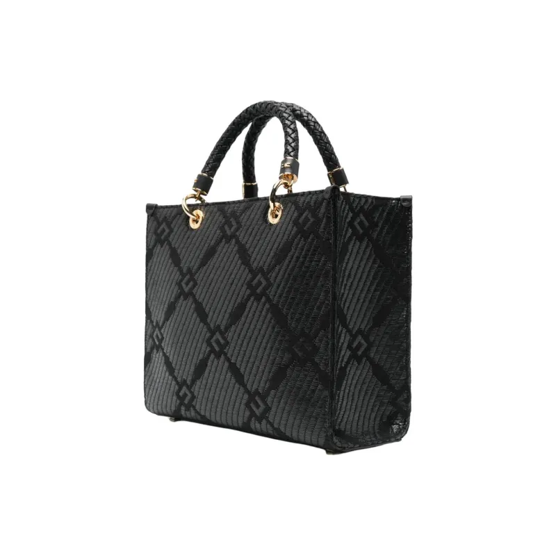 Elisabetta Franchi Logo Charm Jacquard Tote Bag-1
