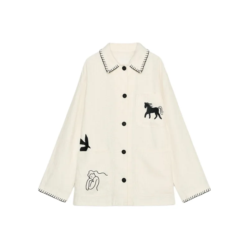 ZARA ZW Series Shirts Women's Frosted White-0