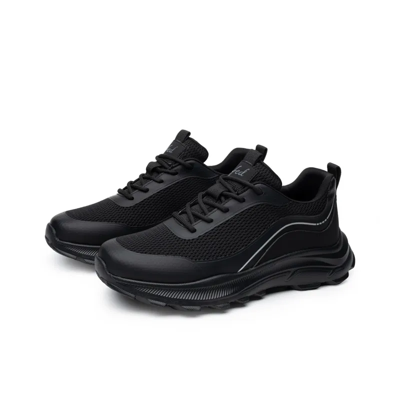 FED Breathable And Slip Resistant Low Top Casual Shoes Men's Black-2