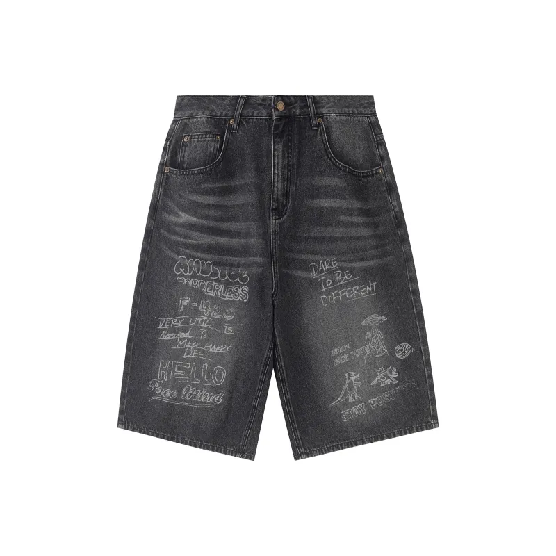 F426 Denim Shorts Unisex-5