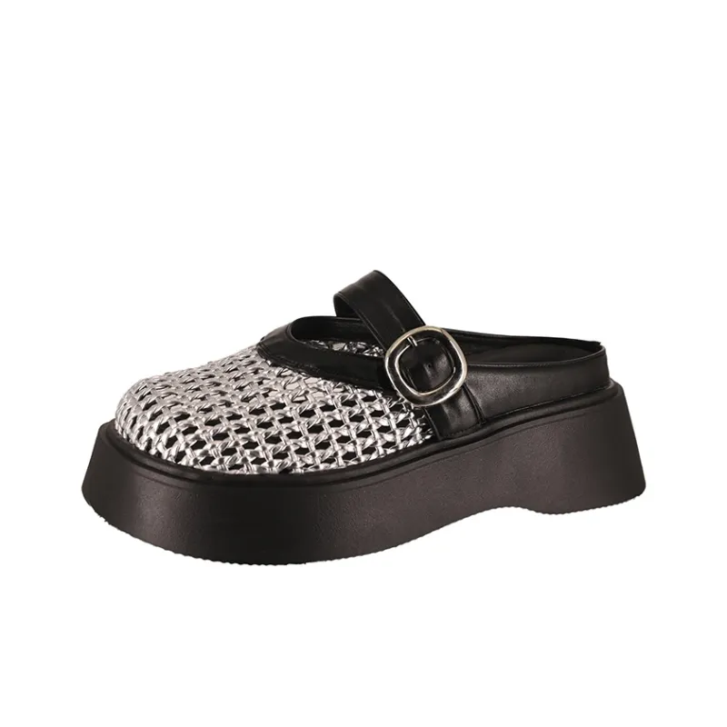 OPOA Cut Out Odor Resistant Abrasion Resistant Slip Resistant Closed Toe Slippers Women's-8