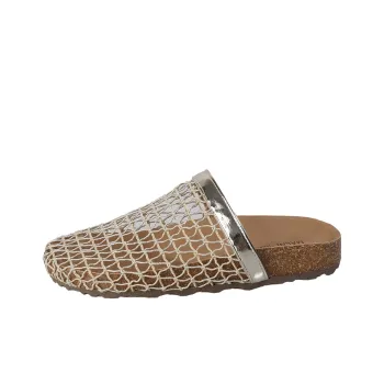 AJPAP Rubber Sole Woven Closed Toe Slippers Women's