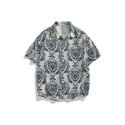 SIFLYTO Shirts Unisex Ink Fragrance Brocade Pattern