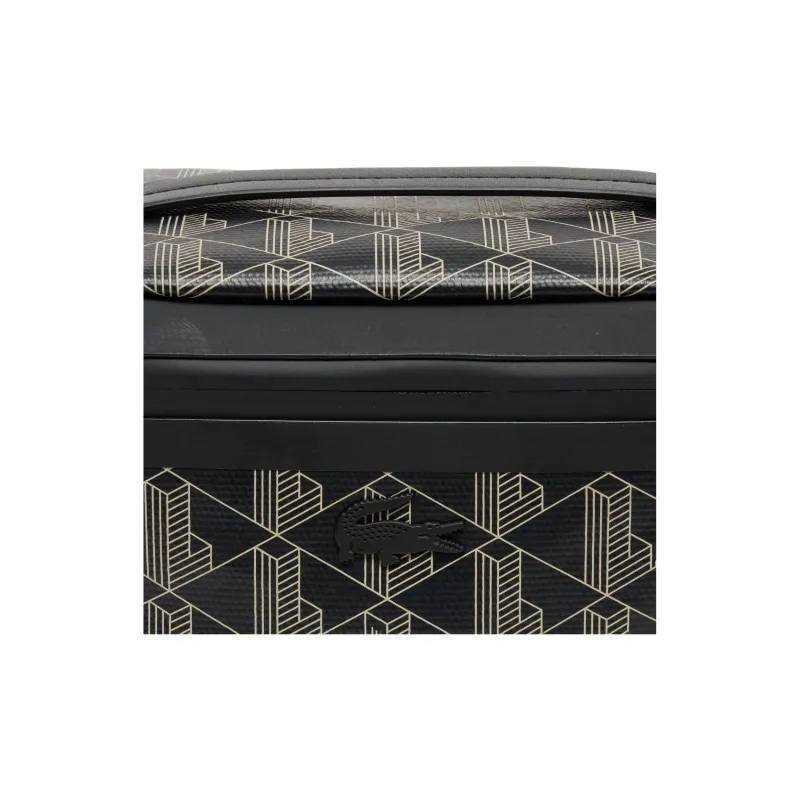 LACOSTE Cotton Makeup Bag Women's Black-3