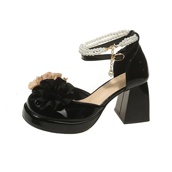 Dawei's House Chunky Heel High Heels Women's-0