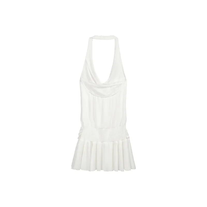 JOSR Sleeveless Dresses Women's White-1