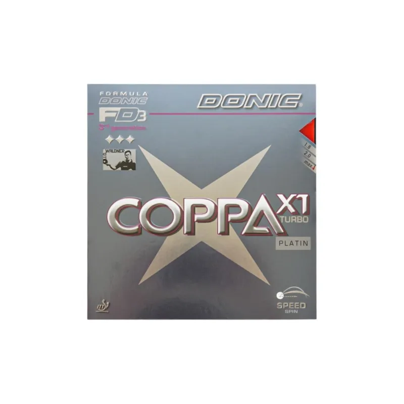 DONIC Coolba X1 Platinum Table Tennis Rubbers Inverted Rubber Fast Attack Combined With Loop Compatibility MAX Red-0