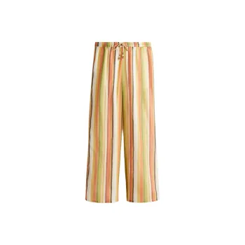 H&M Casual Pants Women's Orange/Stripes