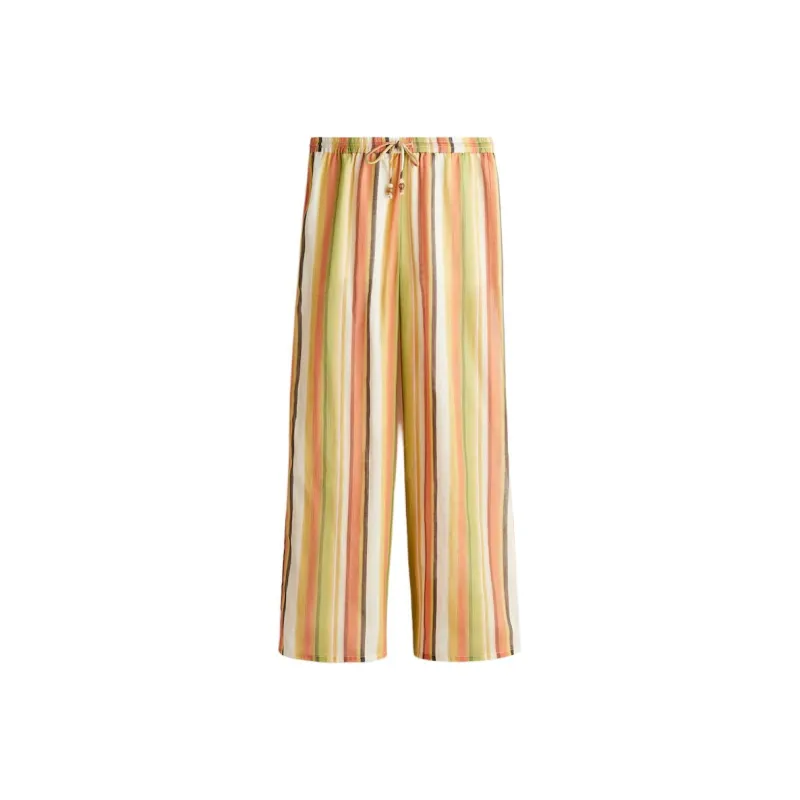 H&M Casual Pants Women's Orange/Stripes-0