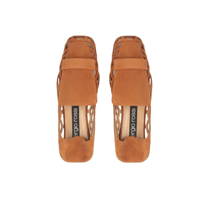 SERGIO ROSSI Sr1 Mermaid Casual Single Shoes Women's Brown-3