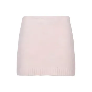 PRADA Triangle logo Wool Miniskirt