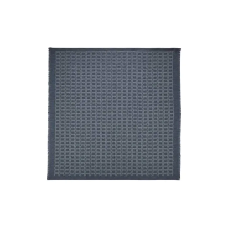 FERRAGAMO Cotton Knit Scarves Men's Gray-0