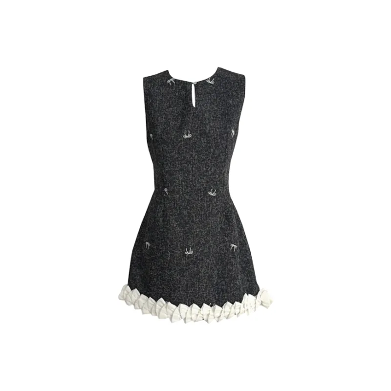 AFGGD Sleeveless Dresses Women's Black-0