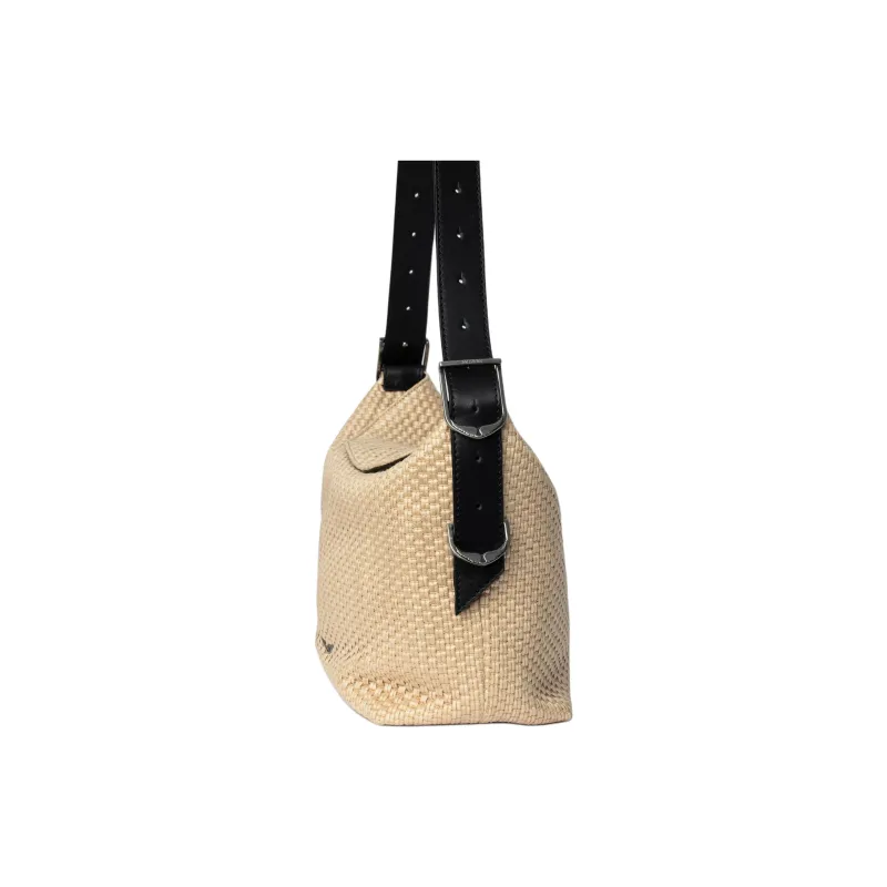 Zadig & Voltaire Cotton Basket Bag, Shoulder Bag Women's Beige-3