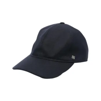 Tagliatore Virgin Wool Baseball Caps Men's Black