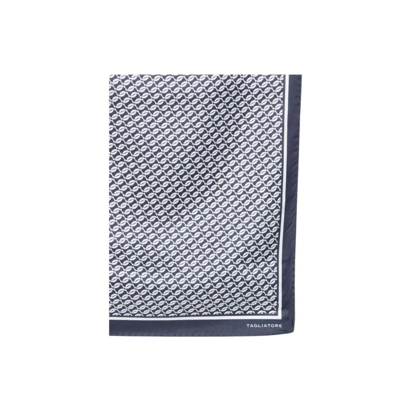 Tagliatore Silk Scarves Men's Blue-1