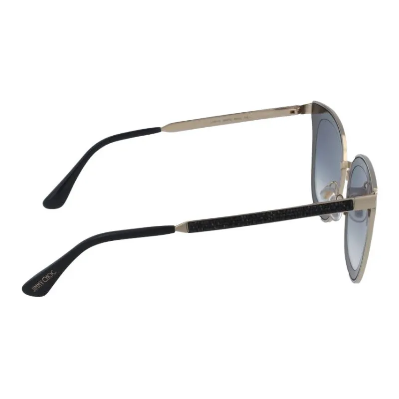 Jimmy Choo Metal Cat Eye Sunglasses Women's Black Gold-1