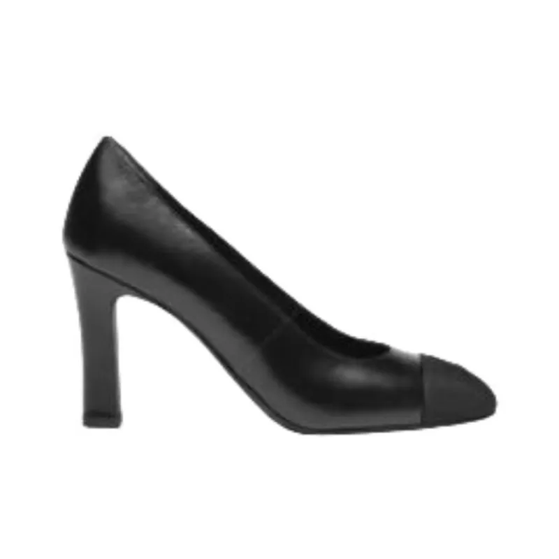 CHANEL 25P Spring Summer Slim Heel High Heels 8.8cm Women's Black-1