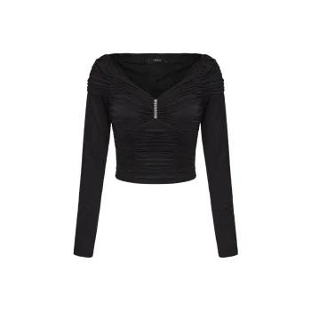 GIMING Crop Tops Women's Black