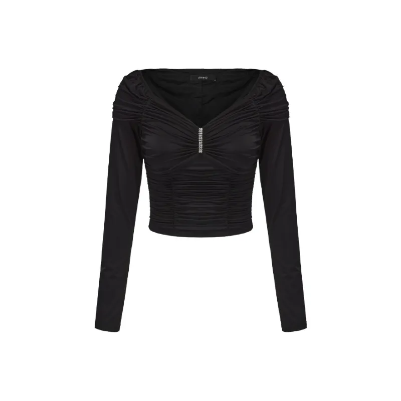 GIMING Crop Tops Women's Black-0