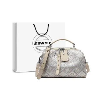 ESNSY Zhuangjin One Shoulder Handbag Women's White