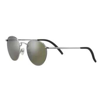 Serengeti Metal Round Sunglasses Unisex Silver