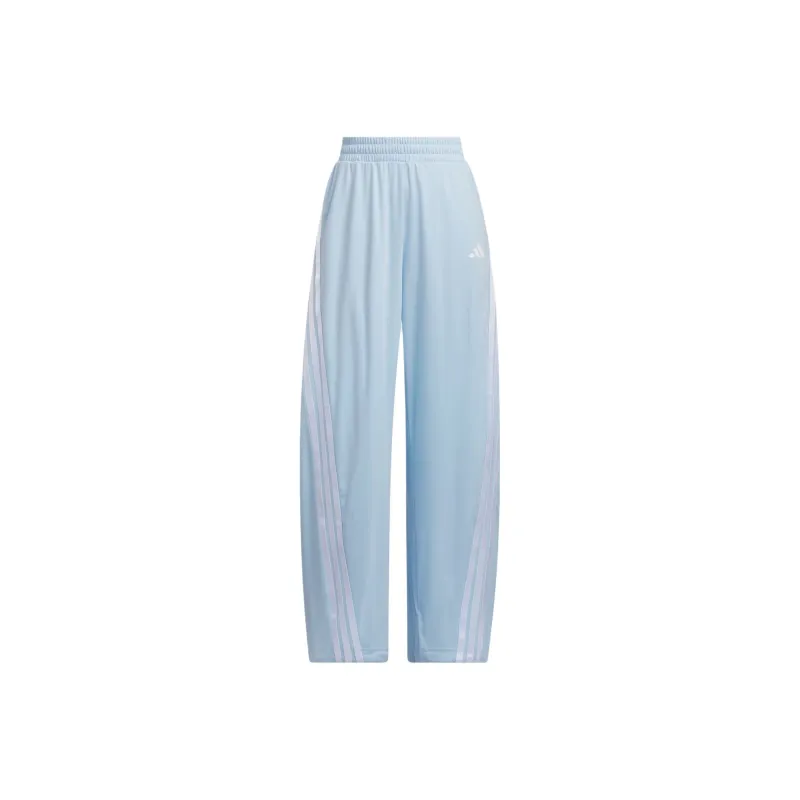 Adidas SS25 BANANA KNIT JOGGERS Casual Pants Women's Blue-0
