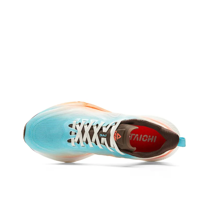 PEAK Taichi 7.0 PRO Running Shoes Men Low Top Blue Neon Orange-2