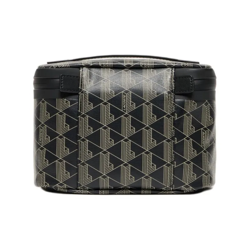 LACOSTE Cotton Makeup Bag Women's Black-2