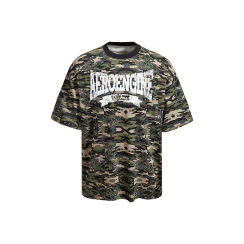 WILDX T Shirts Unisex Turbo Camouflage
