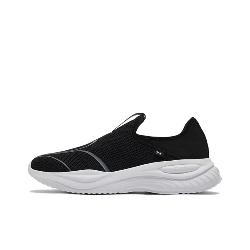 361° Abrasion Resistant Slip Resistant Low Top Casual Shoes Men's Black White-0