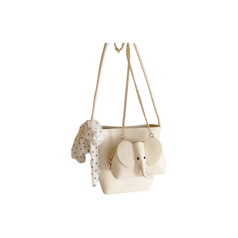 PAYOT Synthetic Leather Beautiful Moments Shoulder Bag Women's Light Yellow/Ecru-5