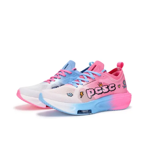 PCSC Support Balance Impact Resistant Low Top Popcorn Training Racing Running Shoes Men's Pink Blue, Mismatched