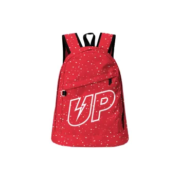 TURN UP Polyester Backpack Unisex Red