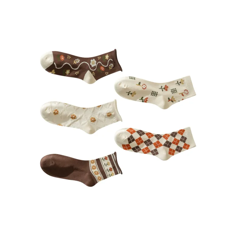 The Temptation Of The Muse Mid Calf Socks Women's 5 Pack-0