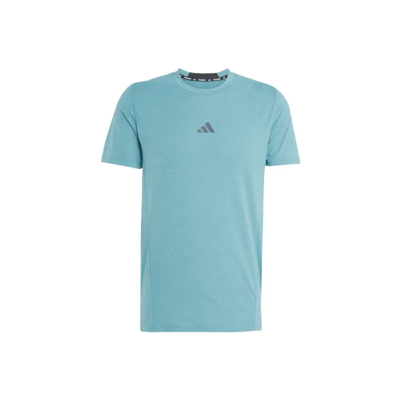 Adidas D4TAEROREADY SS25 T Shirt Men's Soft Blue Green-0