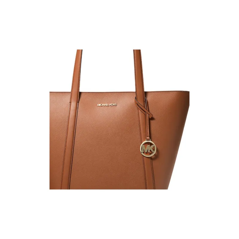 MICHAEL KORS Coated Canvas Tote Bag Shopping Bag Shoulder Bag Handbag Large Size Unisex Brown-2